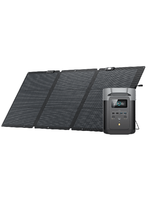 EcoFlow DELTA 2 + 160W Portable Solar Panel For Sale